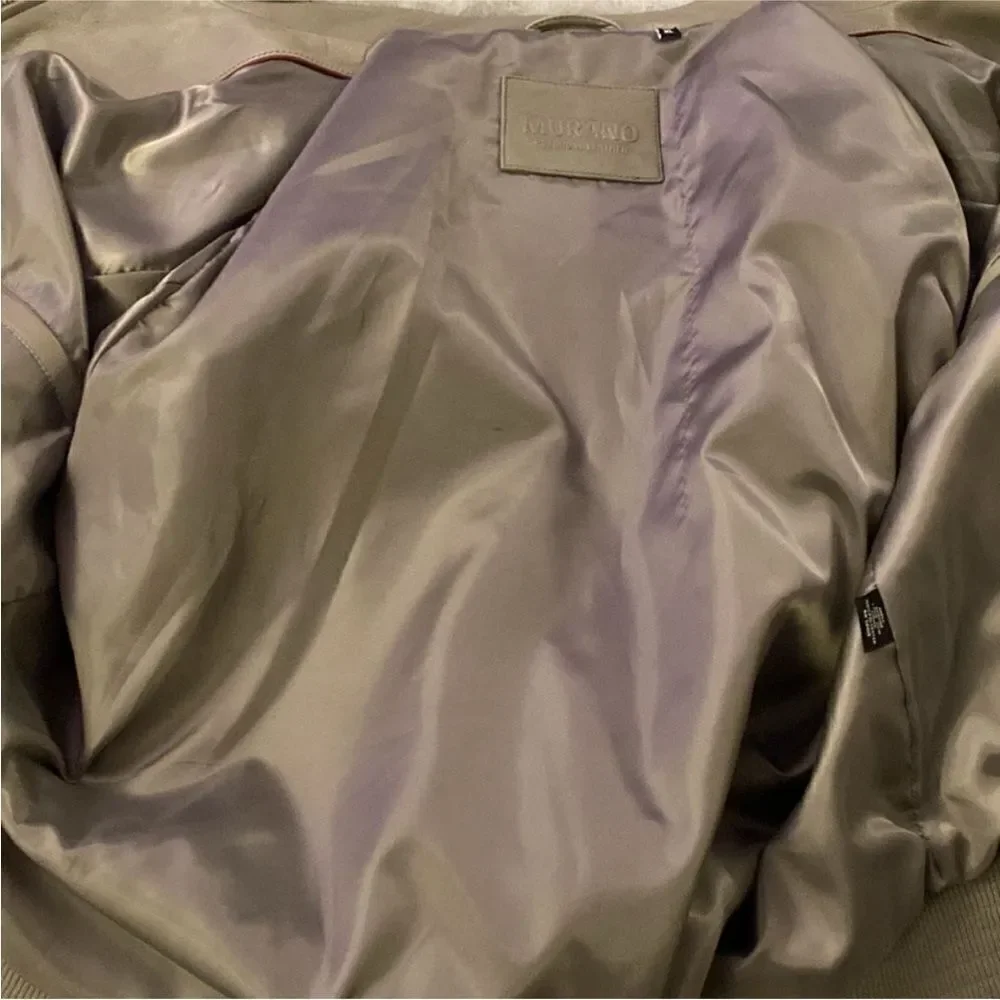 Murano Men's gray genuine Leather Jacket, XL